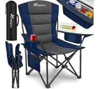 Campingstuhl faltbar Blau/Grau