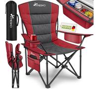 Campingstuhl faltbar Rot/Grau