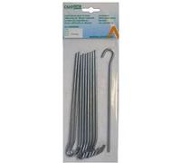 Campking 10x Stylo Aluminium Moulu Ouvert 24cm G