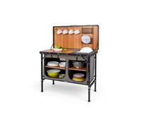 CAMPLIFE Capri Boîte de cuisine pliable avec structure en aluminium Armoire de cuisine d'extérieur pour auvent avec sac de transport