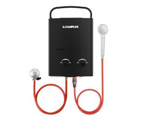 CAMPLUX AY132B 5 Litres Chauffe-eau à Gaz sans réservoir avec Poignée Pliante Portable, Instantané Chauffe Bain à Gaz Propane ou Butane, Utilisation pour Camping, RV Voyage, Lavage Cheval
