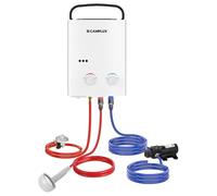 CAMPLUX AY132P43 5L Chauffe-eau à Gaz avec Pompe à eau, Propane (37 mbar) / Butane (28-30 mbar), Utilisation pour Camping, RV Voyage, Lavage Cheval
