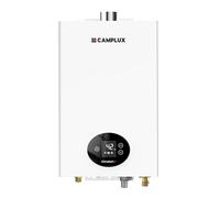 CAMPLUX Climitech 4 Chauffe-Eau à Gaz 12 Litres, 24 kW, Gaz Naturel (Méthane), 20 mbar, Étanche et Thermostatique, 220-240 V, GX318NG