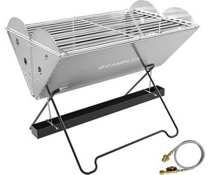 CAMPLUX FoldGo Barbecue Portable 2-en-1 Gaz Charbon Camping, FG14GS
