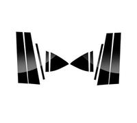 CamPLy Garniture de Pilier Fenêtre Porte pour Toyo-ta Vios 2014-2019, Baguette Fenêtre de Montant de Porte - Autocollants de Noir Brillant Montants de Porte de Voiture