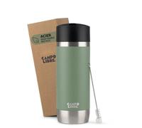 Campo Libre.® ANTO Mug Isotherme Cafe - Tasse a cafe Premium avec Couvercle Étanche One-Touch, Gourde Isotherme à Double Paroi en Acier Inoxydable, Garde les Boissons Chaudes 6 h. Vert, 350ml