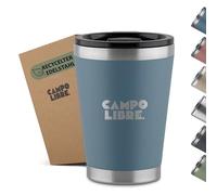 Campo Libre. Bono Gobelet isotherme avec couvercle refermable I Gobelet de camping 350 ml I Gobelet isotherme I Parfait comme tasse à thé ou à café à emporter I Tasse à café isotherme