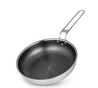 Campo Libre.® Enzo Kit de Casserole Camping - Set de Casseroles et Poeles INOX Durable, Technologie ProCore, Induction, Gaz, Batterie Cuisine INOX Extérieure, Design Compact Empilable. 1 pièce: Poele
