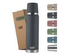 Campo Libre.® JACO Gourde Isotherme - Bouteille Isotherme à Double Paroi, Garde les Boissons Chaudes ou Froids 24 h, Sans BPA, 100% Étanche, Thermo Café Inox Recy ris, 1l
