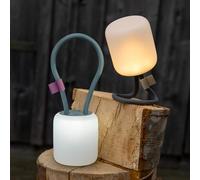 Campo Libre.® LENI Lampe de Camping - Lumiere Exterieure avec Poignée Flexible, Lampe LED Dimmable, Lanterne IPX4, 200 h d’Autonomie, Coque SqueezeShell Incassable, Recharge USB-C, Rectangle, Bleu