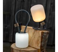 Campo Libre.® LENI Lampe de Camping - Lumiere Exterieure avec Poignée Flexible, Lampe LED Dimmable, Lanterne IPX4, 200 h d’Autonomie, Coque SqueezeShell Incassable, Recharge USB-C, Rectangle, Gris