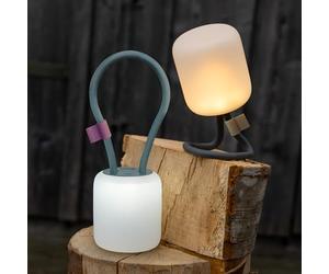 Campo Libre.® LENI Lampe de Camping - Lumiere Exterieure avec Poignée Flexible, Lampe LED Dimmable, Lanterne IPX4, 200 h d’Autonomie, Coque SqueezeShell Incassable, Recharge USB-C, Rectangle, Bleu