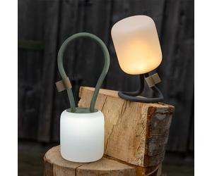 Campo Libre.® LENI Lampe de Camping - Lumiere Exterieure avec Poignée Flexible, Lampe LED Dimmable, Lanterne IPX4, 200 h d’Autonomie, Coque SqueezeShell Incassable, Recharge USB-C, Rectangle, Vert