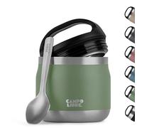 Campo Libre.® LOTTA - Thermos Alimentaire Chaud & Froid - Boite Repas Isotherme avec Cuillère - Gamelle Isotherme Adulte ou Bébé, Travail, Bureau, École, Camping - Facile à transporter. Vert, 400ml