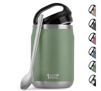 Campo Libre.® Lotta - Thermos Alimentaire Chaud & Froid - Boite Repas Isotherme avec Cuillère - Gamelle Isotherme Adulte ou Bébé, Travail, Bureau, École, Camping - Facile à transporter. Vert, 800ml