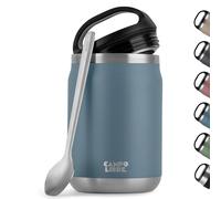 Campo Libre.® Lotta - Thermos Alimentaire Chaud & Froid - Boite Repas Isotherme avec Cuillère - Gamelle Isotherme Adulte ou Bébé, Travail, Bureau, École, Camping - Facile à transporter. Bleu, 800ml