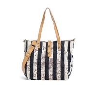 Campomaggi Cabas beige,bleu, toile, femme