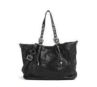 Campomaggi Cabas noir, cuir de vache grainé, femme