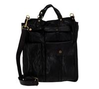 CAMPOMAGGI Sac à main noir en cuir pour femme - Shopping Bag Nero 113544