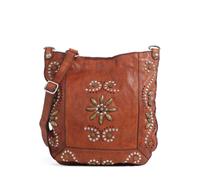 Campomaggi Sac bandoulière marron, cuir grainé, femme