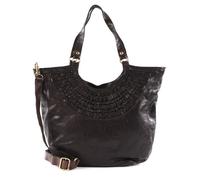 CAMPOMAGGI Sac shopper brun foncé en cuir pour femme - Woven Leather Bags Shopping Bag L Moro 158649