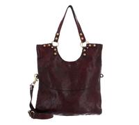 CAMPOMAGGI Sac shopper rouge vin en cuir pour femme - Shopping Bag Vinaccia 182308