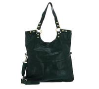 CAMPOMAGGI Sac shopper vert foncé en cuir pour femme - Shopping Bag Bottiglia 182398