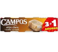 Campos Thon Blanc à l'Huile de Tournesol, Pack de 3 Boîtes, 4 Portions de 52g par Boîte, Pour Apéritif