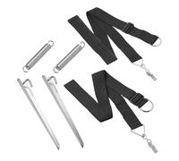 Campout Sangle Anti-tempête pour auvent Thule Omnistor -Sangles élastiques - Résistant aux intempéries - avec piquets en Acier - 2 Ressorts de Tension de 15 cm - 2 Sangles de 3 m - 2 piquets de 38 cm
