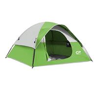 CAMPROS CP Tente de Camping 3-4 Personnes, Tente Familiale Imperméable avec Double Couche, Ventilation Mesh, Montage Rapide, Tente Dôme avec Protection UV et Sac de Transport pour Camping & Randonnée