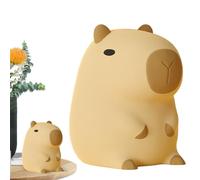 Campsie Veilleuse Capybara | Capybara Veilleuse en Silicone | Tactile Lampe De Chevet Chambre | Lampes Animaux Rechargeables USB | pour Enfant Adulte Chambre Décoration | Minuterie De 20 Minutes