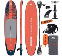 CampSup Aqua Marina Atlas Combo Plus - Planche de SUP gonflable polyvalente pour débutants - Kit complet de planche de stand up paddle - Édition limitée - Rouge