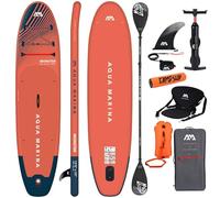 CampSup Aqua Marina Monster 12'0" Combo Plus - Planche de SUP gonflable polyvalente pour débutants - Kit complet de planche de stand up paddle - Édition limitée - Rouge
