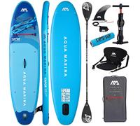 CampSup Aqua Marina Vapor Aqua Splash 2026 Combo - Planche de stand-up paddle gonflable polyvalente pour débutants - Kit complet - Édition limitée - Bleu
