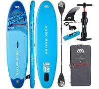 CampSup Aqua Marina Vapor Aqua Splash Dual-tech Paddle 2 en 1 2026 - Planche de SUP gonflable polyvalente pour débutants - Kit complet - Édition limitée - Bleu