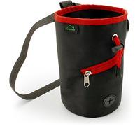 CampTeck Sac à Magnésie avec Cordon Sac à Craie pour Escalade, Gymnastique, Haltérophilie et Bien Plus - Noir