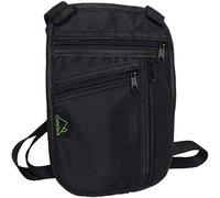 CampTeck U6864 Portedocuments de voyage (20 x 15cm) - Pochette Tour de Cou Faraday Signal Blocage RFID, Organizateur pour Cartes de Crédit, Passport, Cartes d'Identité, Argent, Billet, Portable - Noir