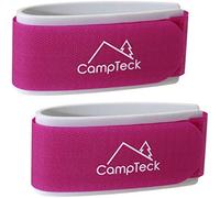 CampTeck U6892 - Skis Attaches, Ski Strap, Bande de Ski - 1 Paire (2 Sangles) - Bande de Ski pour Le Transport, Le Voyage et Le Rangement - Rose