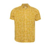 Campus Sutra Chemise ' Everett ' jaune / blanc, Taille M