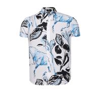 Campus Sutra Chemise ' Maverick ' bleu / noir / blanc, Taille XL