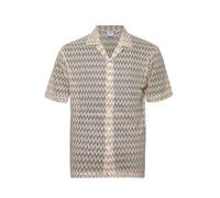 Campus Sutra Chemise 'Toya' beige clair / rouge foncé / noir, Taille XL