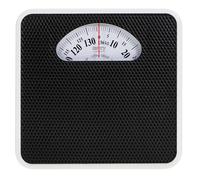 CAMRY balance pese personne mécanique jusqu’à 136 kg - Balance sans pile 28x29 cm - Boîtier en métal, surface antidérapante, molette de réglage - Noir et Blanc