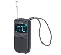 Camry Radio numérique Portable, CR 1905, écran LCD, FM/Am, Batterie 900 mAh, USB-C, antenne télescopique, Noir