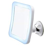 CAMRY CR 2169 Miroir cosmétique avec ventouse et grossissement x5, éclairage LED, batterie, miroir de maquillage pivotant pour salle de bain, miroir de maquillage, montage mural, support, blanc