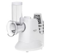 Camry CR 4816 Coupe-légumes électrique, 5 tambours interchangeables, moteur 150 W, matériau boîtier : ABS, couleur blanche