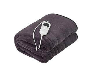 CAMRY CR-7418 Couverture électrique Double, 120 W, 8 Niveaux de température, minuteur, Lavable, 150 x 180 cm, Protection Contre la surchauffe, Doublure Polaire, Gris, 160 x 180 cm