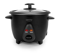 CAMRY Cuiseur à riz 1 l, fonction maintien au chaud, casserole de cuisson antiadhésive, cuillère à riz et verre doseur, couvercle en verre, cuiseur vapeur - Insert, casserole à risotto, insert vapeur