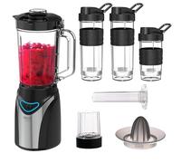 Camry Mixeur Blender 1,2 L - Blender Mixeur Puissant 1300W - Blender Smoothie avec 3 Bouteilles Tritan - Mixer Multifonction avec Moulin, Presse-Agrumes et Fonction Glace Pilée - Sans BPA