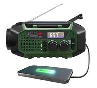 Camry Radio Solaire avec manivelle FM/AM/SW, d'urgence, Batterie Externe 4000 mAh, Lampe de Poche LED, Bluetooth, écran LCD, Lampe de Lecture, Signal SOS, Dynamo
