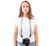 Camstrap - Sangle-harnais mains libres pour appareil photo et jumelles de fabrication française adaptation universelle (Silver)